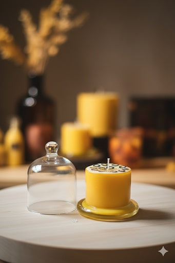 The Golden Honeycomb Candle