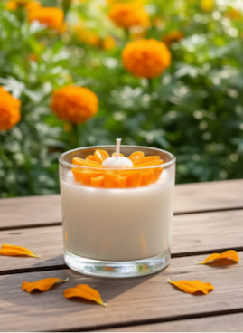 Marigold Bloom Candle