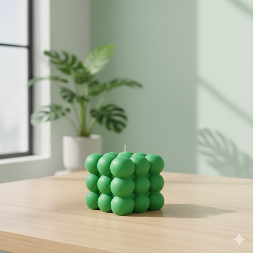 The Bubble Cube Candle