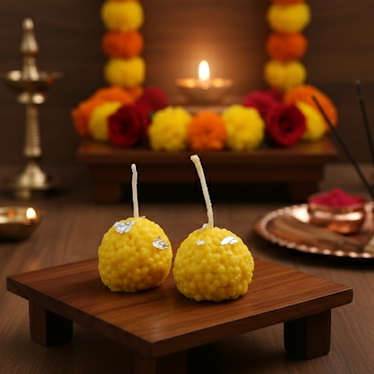 Modak Pooja Candle - Set of 2