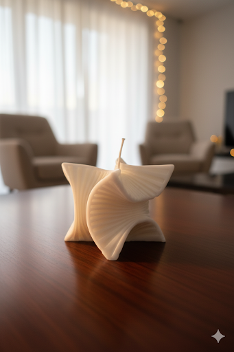 Whimsical Swirl Candle