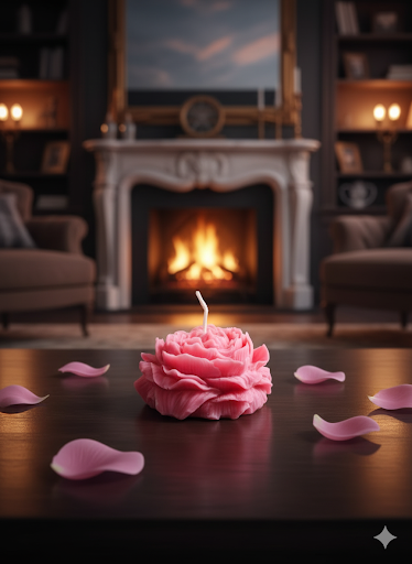 Blooming Rose Candle