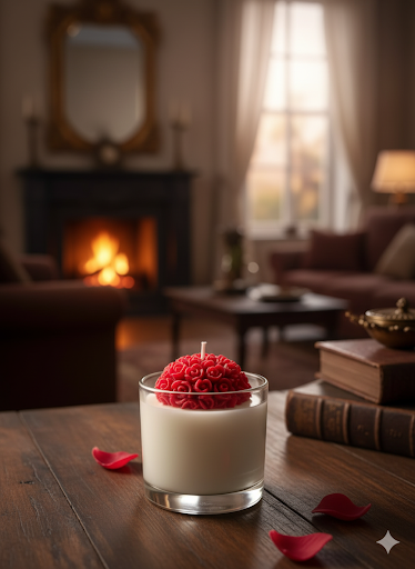 Crimson Bloom Votive